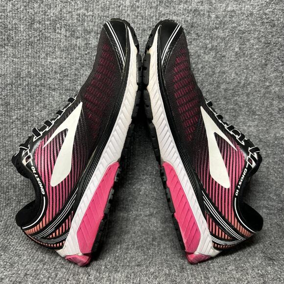 Brooks Ghost 10 Running Shoes Womens Size 9 Wide D Black Pink Sneakers 120246 - Picture 6 of 9